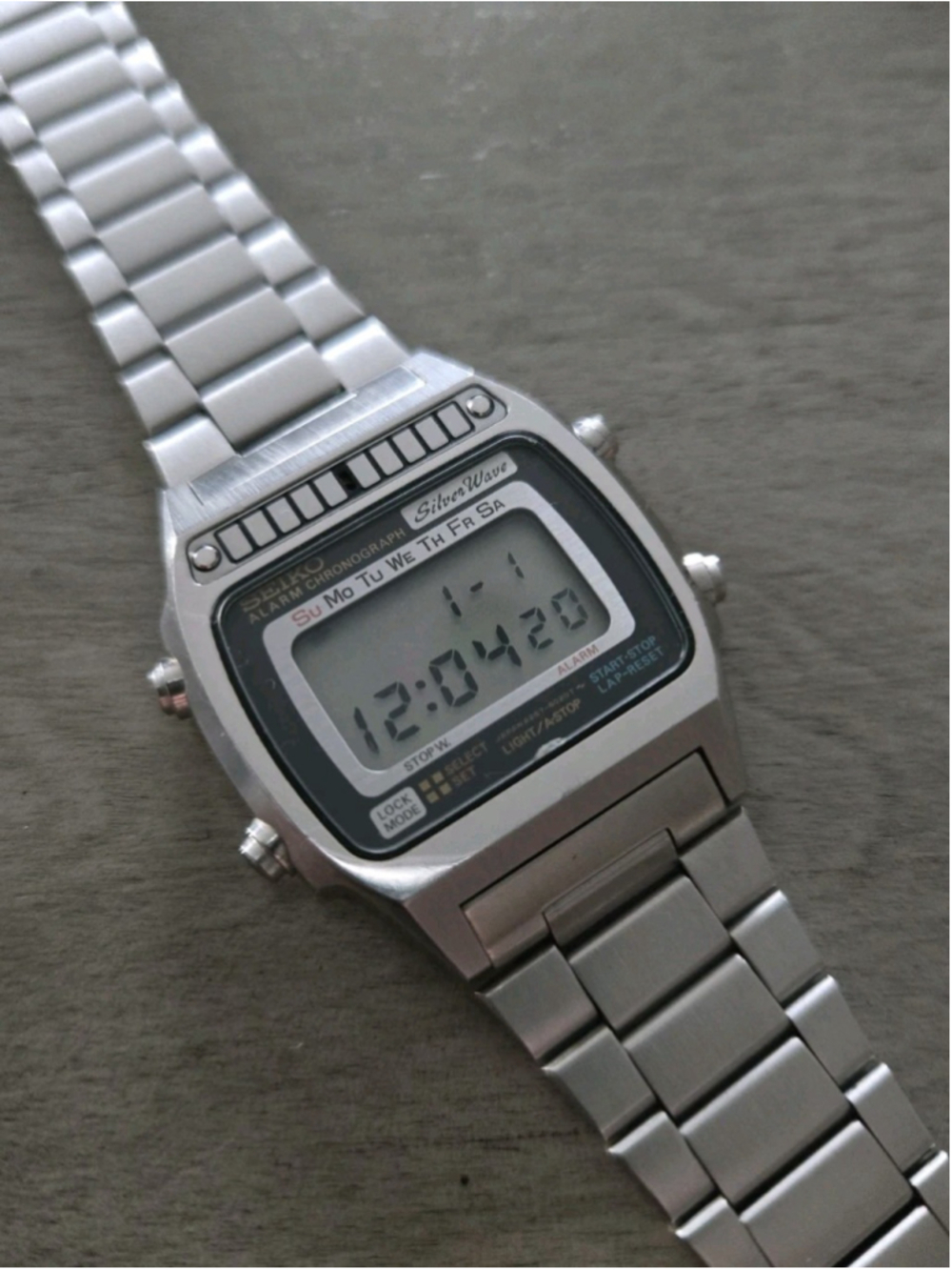 Rare Vintage Seiko SilverWave A257-5020 Men's Digital LCD Watch 1980s Retro!!!